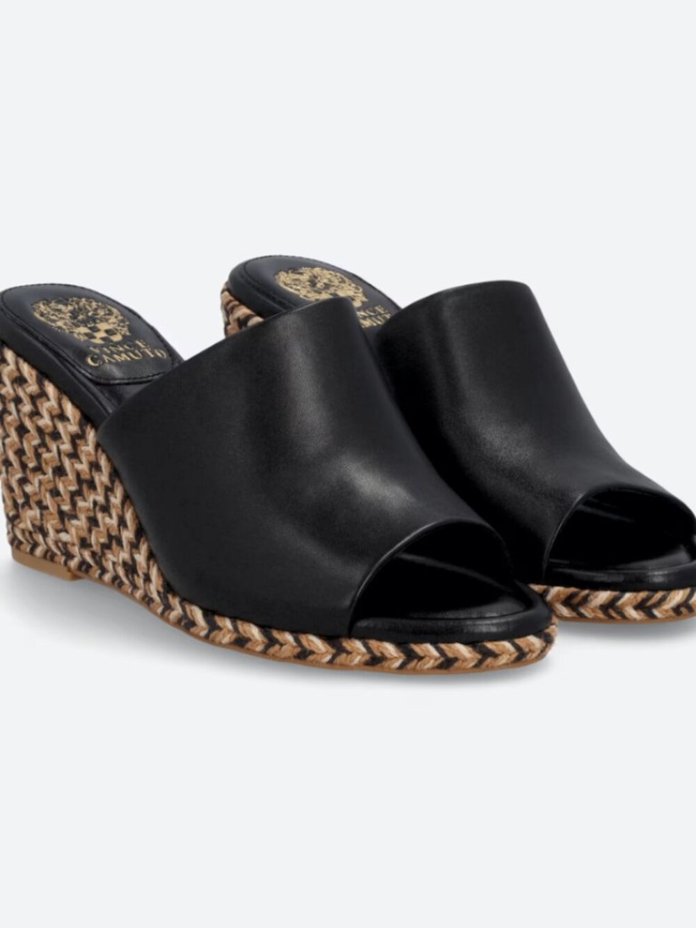 Vince Camuto Fayla Leather Slip On Wedge 8.5
